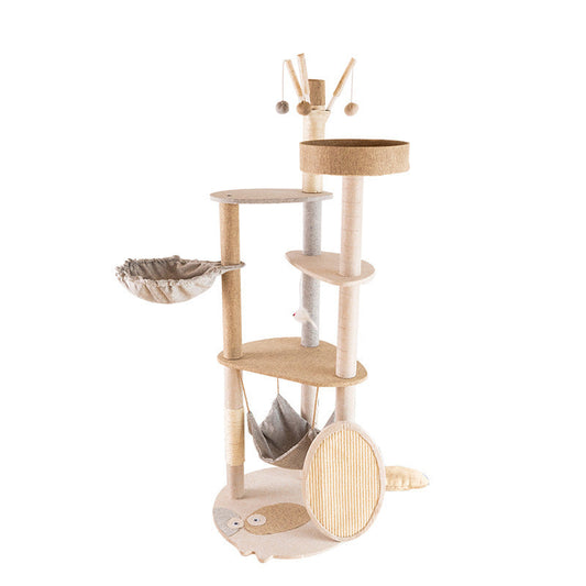 Modern Large Cat Climbing Frame | Integrated Shelf Cat Tree for Multiple Cats