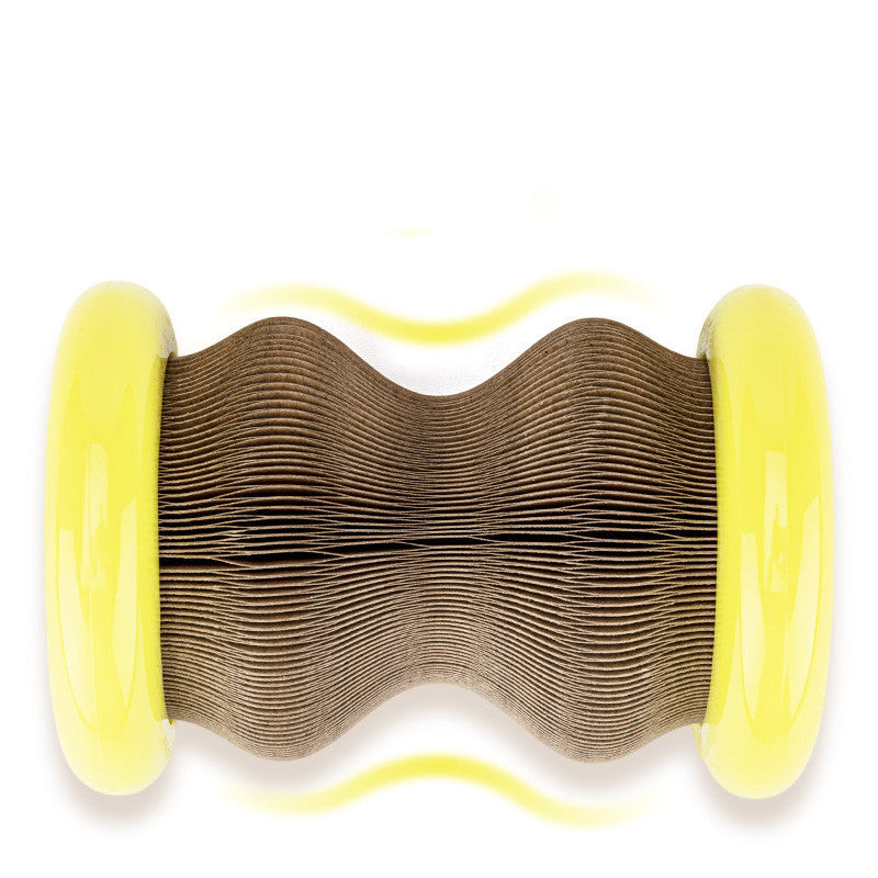 Magic Organ Corrugated Paper Cat Scratcher Wheel | Powder Included Claw Toy