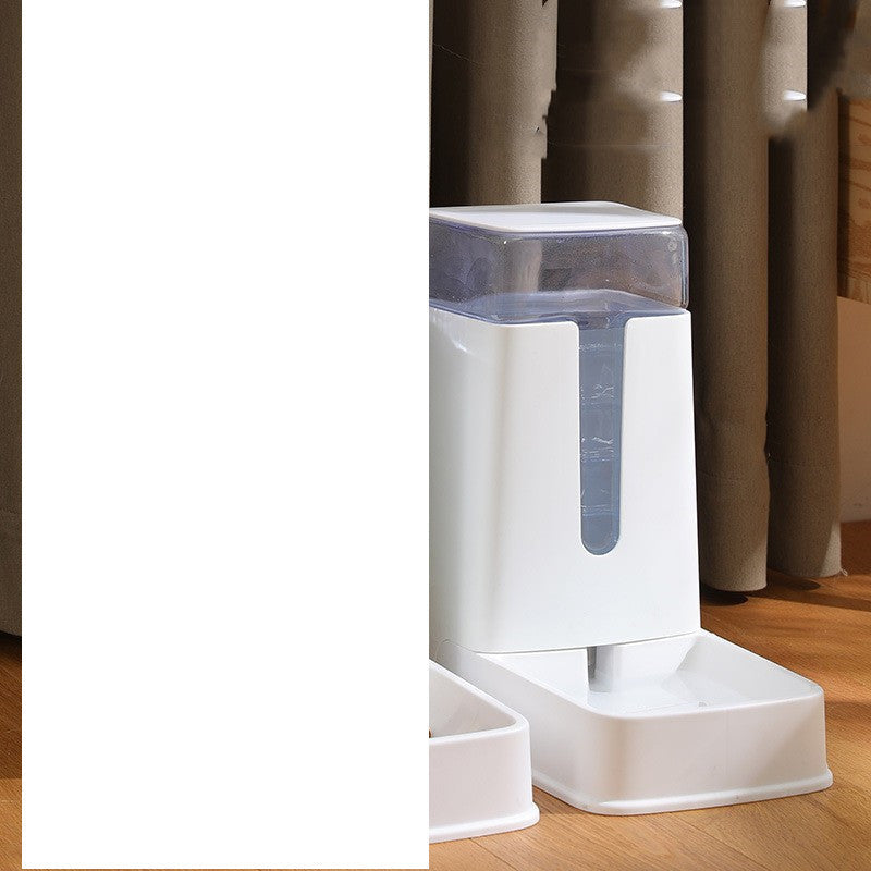 Automatic Pet Feeding Station: Double Bowl with Water Dispenser for Cats and Dogs