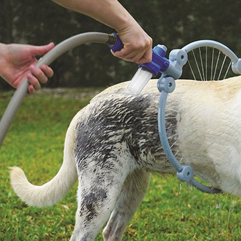 Space-Saving Pet Grooming Tool: One-Key Foldable Cleaning Hose for Bathing