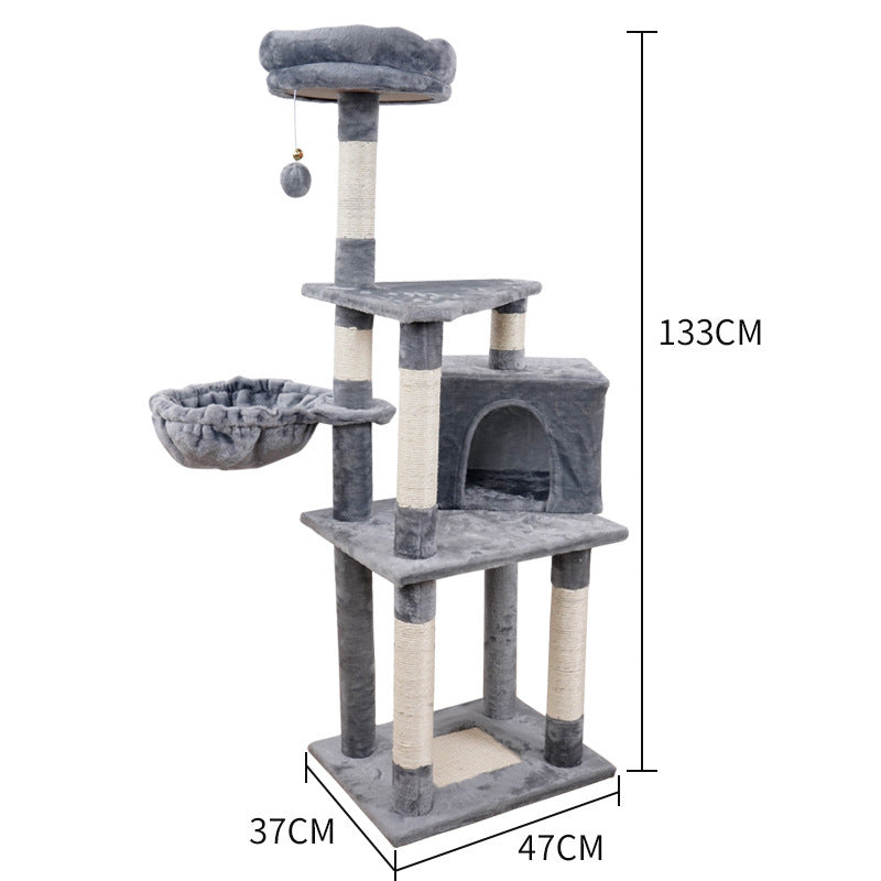 Durable Multi-Layer Cat Toy Tower | Chamfered Edge Wooden Jumping Platform