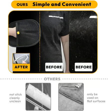 Pet Hair Remover Grooming Glove | Deshedding Brush Mitt for Dogs, Cats & Rabbits