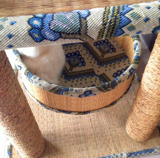 Straw Woven Cat Scratcher & Climber | Durable Natural Pet Activity Frame