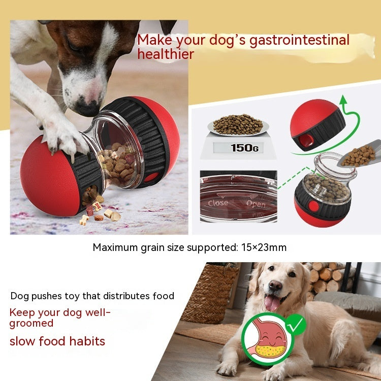 Slow Feeder Tumbler Dog Toy | Leaky Food Ball for Stomach Protection & Fun
