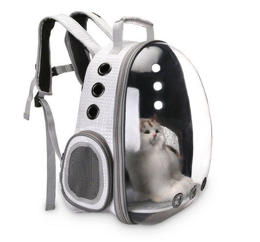 Breathable Bubble Pet Carrier Handbag | Portable Puppy & Rabbit Rucksack with Wide View