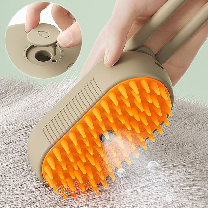 Steamy Dog & Cat Brush | Electric Spray Grooming Comb for Massage & Hair Removal