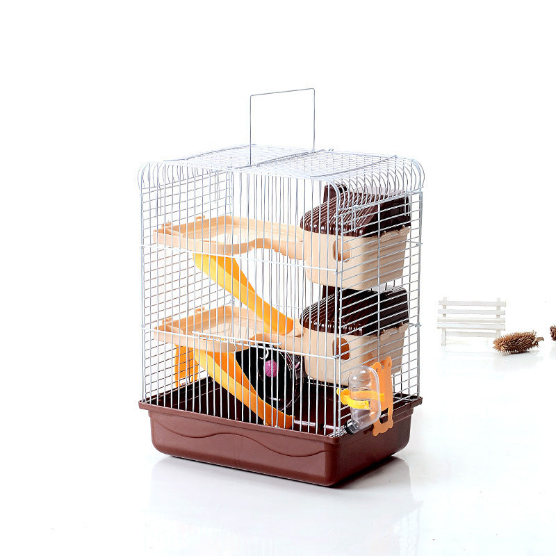 Large Luxury Hamster Cage | 3-Floor Villa Habitat with Accessories