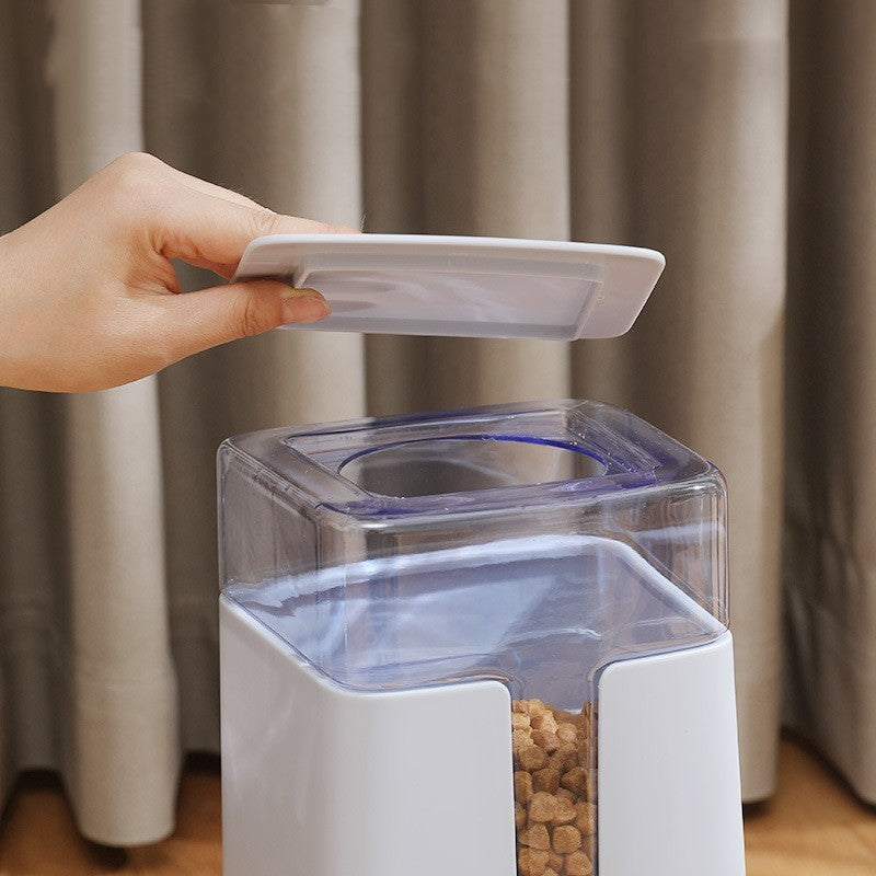 Automatic Pet Feeding Station: Double Bowl with Water Dispenser for Cats and Dogs