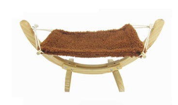 Stylish Wooden Cat Bed & Hammock | Elevated Pet Supplies Lounger