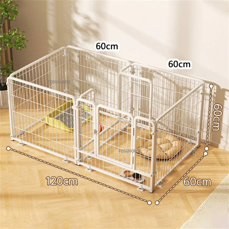 Wrought Iron Pet Fence: Modern Indoor Kennel & Isolation Door