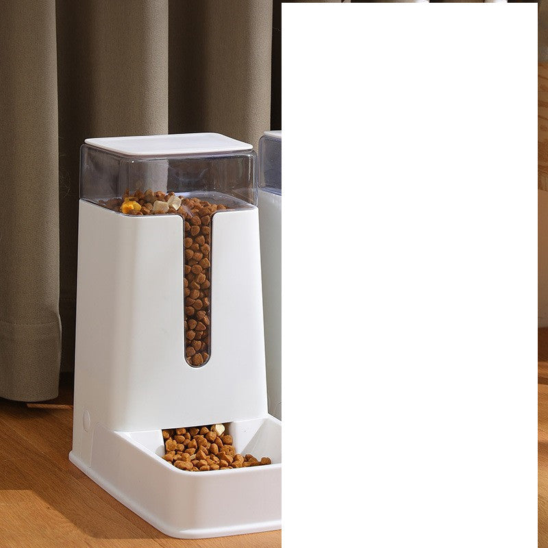 Automatic Pet Feeding Station: Double Bowl with Water Dispenser for Cats and Dogs