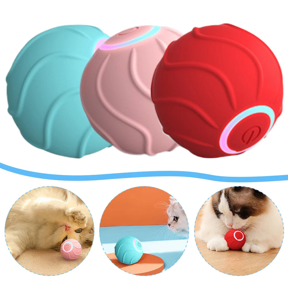 Automatic Cat Interactive Toy: USB Self-Hi Jumping Ball for Kittens & Owners