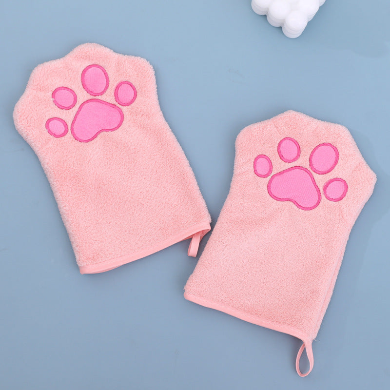 Dog Bathing Glove & Absorbent Towel | 2-in-1 Quick-Drying Pet Mitt