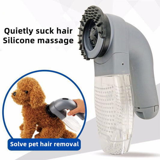 Electric Pet Massage & Cleaning Tool | Handheld Vacuum for Cat & Dog Hair