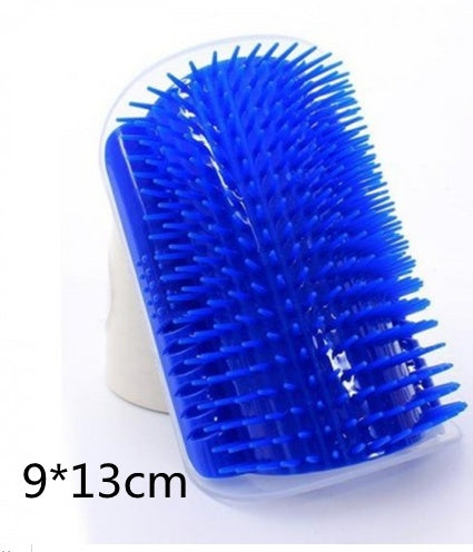 Wall-Mounted Cat Grooming Tool | Corner Rubbing Massager Brush Device