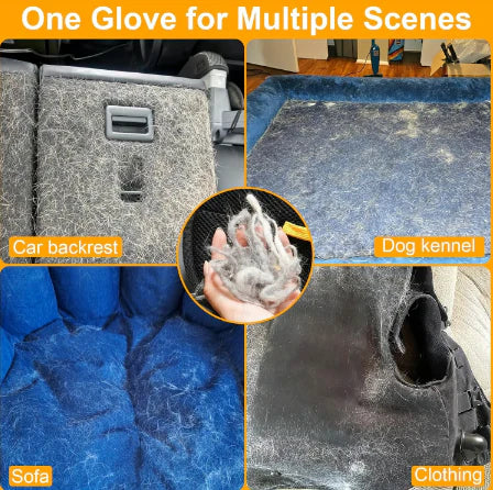 Pet Hair Remover Grooming Glove | Deshedding Brush Mitt for Dogs, Cats & Rabbits